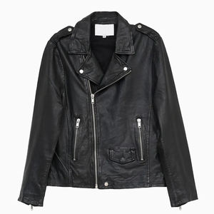 Chaqueta de cuero con cuello levantado de invierno para hombre con patrón de letras único - Product Image 4