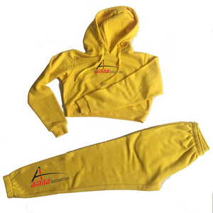 Sudaderas con capucha de Color verde para mujer, diseño corto con impresión de logotipo personalizado - Product Image 5