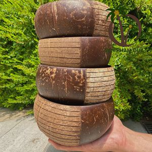 Handy <b>Wood</b> Crafts Coconut Shell <b>Bowl</b> Eco-Friendly Polished <b>Bowl</b> for <b>Salad</b> Acai or Smoothie - Product Image 5