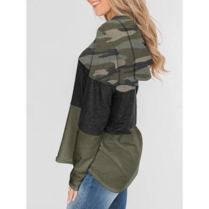2026 Pumpkin Print <b>Halloween</b> Hoodies Women Hooded Camouflage <b>Tops</b> - Product Image 3