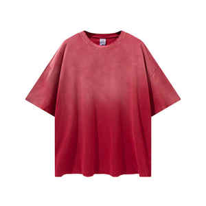 T-shirt oversize pour homme streetwear, 190 GSM, coton lourd, lavage à l'acide, imprimé vintage, vente en gros - Product Image 3