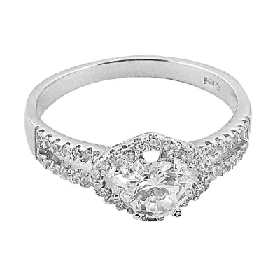 Anelli di nozze adorabili con anello di zirconio cubico per 925 in argento Sterling solido gioielli regalo per lei