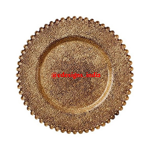 Assiette de chargement en métal, meilleure vente, abordable, meilleur sous-assiette, vaisselle décorative de mariage, plateau de service - Product Image 5