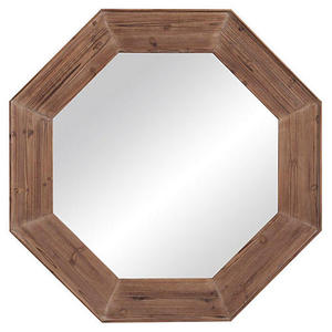 Wooden Wall Art Apple Shape Mirror Round Home Decor <b>Mouse</b> Ear Hanging Mirror for Baby Living Room/Bedroom/Bathroom - Product Image 5