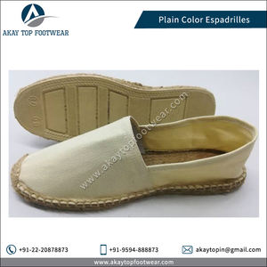 Espadrilles Wholesale Selling Unisex Custom Design Plain Solid Color Traditional Espadrilles Flat <b>Shoes</b> Light Weight Comfortable Espadrilles - Product Image 2