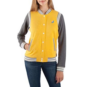 Formula1 Industries Women's Winter Varsity <b>Jacket</b> 2021 Yellow 100% Wool Breathable <b>Waterproof</b> Windproof - Product Image 3