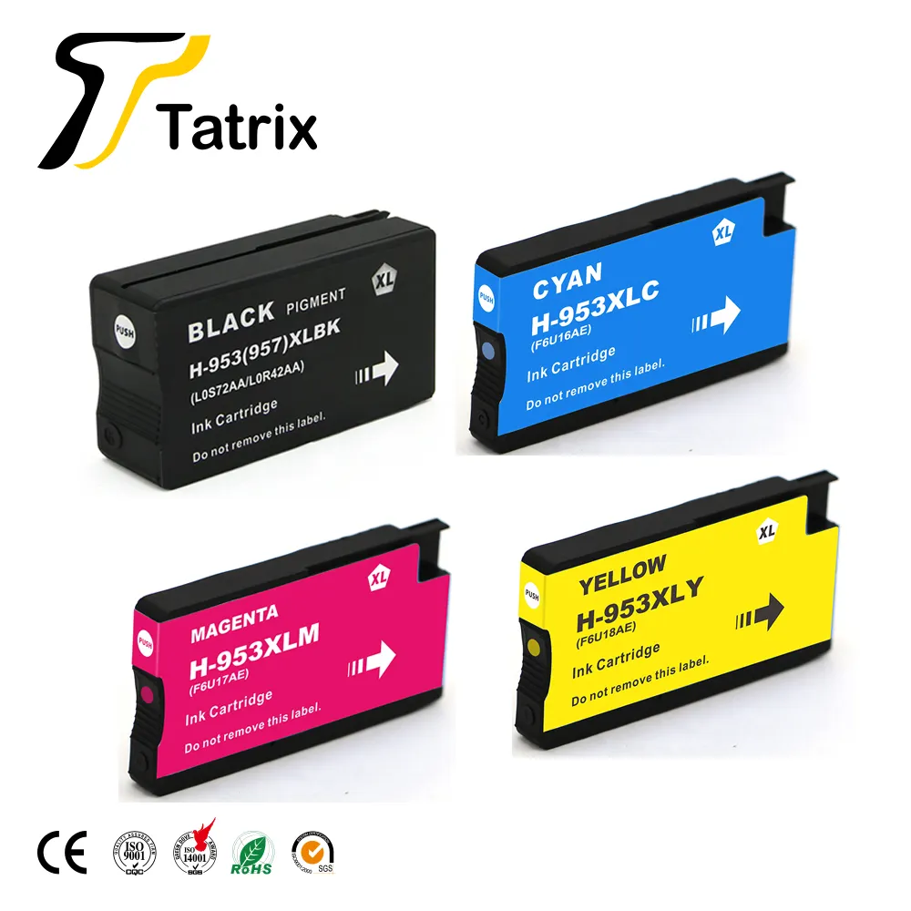 Tatrix 957 957XL 953 953XL Premium Farb kompatible Inkjet-Tinten patrone für HP Office Jet Pro 7720 8210 8218 von zhuhai