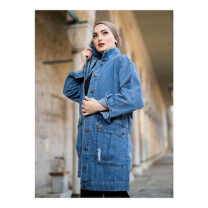 Nouvelle saison Veste en jean pour femmes Vêtements islamiques Abaya Kaftan Mode islamique musulmane Qualité turque - Product Image 1