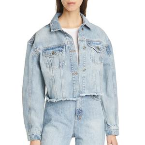 Chaqueta vaquera de talla grande para mujer, Tops de moda, chaqueta vaquera de manga larga, 2021 - Product Image 1