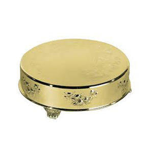 Soporte redondo para pastel de boda, acabado de oro y Metal de 12 pulgadas, fabricantes y proveedores - Product Image 1