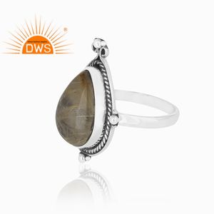 Anillo de Piedra Preciosa de Rutilo Dorado Natural, Anillo de Plata de Ley 925 de Diseño Antiguo Indio, Fabricante de Joyería, Colección Clásica - Product Image 6