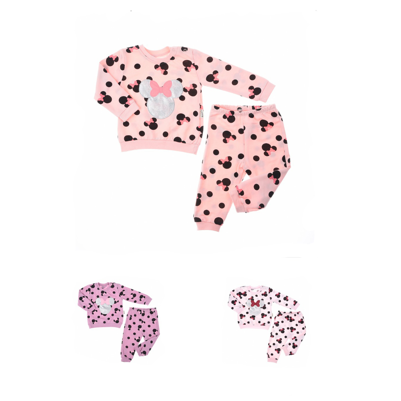 Горячая распродажа! Пижамные комплекты «Минни Маус» из 2 предметов Детские комплекты одежды для девочек с героями мультфильма для девочек; Мягкая хлопковая одежда для малышей на necix бренд