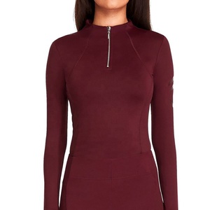 Camisa de montar a caballo para mujer, Top deportivo con cremallera, técnica, capa base ecuestre, producto de la mejor calidad - Product Image 2