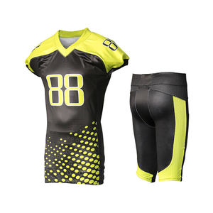 Material de alta calidad transpirable verano corto sublimación uniforme de fútbol americano personalizado ropa deportiva conjuntos precio barato - Product Image 1
