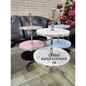 Nouveaux modèles nacre support à gâteau assiettes pour décoration de table plateau décoratif au chocolat pour le Ramadan 2025 - Product Image 4