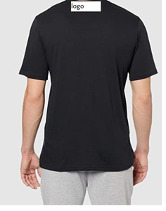 T-shirt à manches courtes pour homme, vêtement de Sport style poitrine gauche, maille imprimée sécurité haute visibilité 60% coton 40% Polyester importé - Product Image 5
