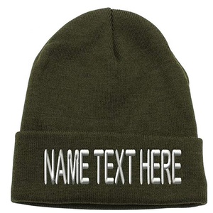 Bonnet pour homme, tricot 100% acrylique doux, couleur unie, chaud - Product Image 1