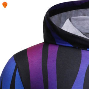 Mens cotton blended fleece sports pull over hoodie - Product Image 4