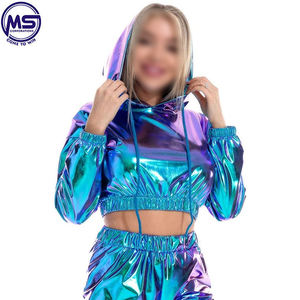 Sweat à capuche à manches longues pour femmes, haut court, nouveau Design, meilleure vente - Product Image 5