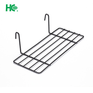 Estante de exhibición de metal negro, rejilla recta de pared - Product Image 4