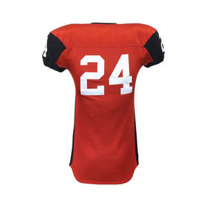 Maillot de football américain personnalisé à sublimation, vierge, en sergé, anti-bactérien, anti-UV, séchage rapide, respirant, taille plus – Meilleur prix - Product Image 5