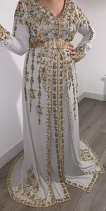 Robe Caftan élégante, tenue de soirée et de mariage, avec pierres décoratives et perles de cristal, à la mode, 2020 - Product Image 2