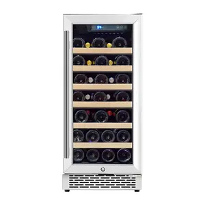 Josoo 33 Bottles Built Under Wine Cellar Cooler Singe Temperature Zone Wine Fridge Cabinet For 88L