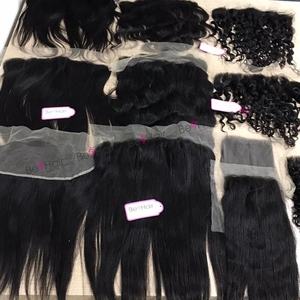 Vente en gros de haute qualité 100% cheveux humains non transformés mince HD dentelle frontale fermeture haut de gamme perruques et faisceaux du Vietnam - Product Image 2