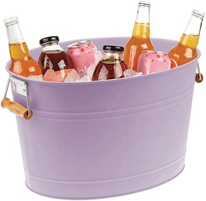 Metal Bottle <b>Cooler</b> Decorative <b>Drinks</b> Chiller with Handles Tub for Wine Beer Champagne or Soft <b>Drinks</b> and fully customizable. - Product Image 1