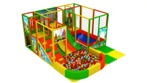 मुलायम खेलने केंद्र स्लाइड खेल का मैदान बच्चों के साथ गेंद गड्ढे