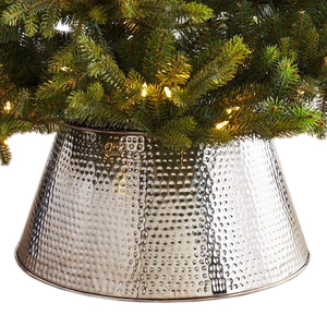 Collar de árbol de Metal de hierro redondo dorado brillante para decoraciones navideñas para el hogar adorno de árboles de Navidad - Product Image 4