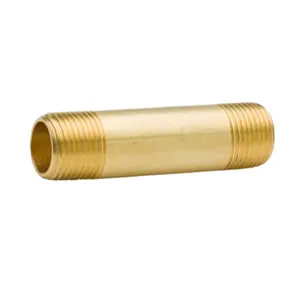 OEM Manufactured Plumbing Fitting Brass Pipe Nipple Male Connection Available Sizes 1/2 3/4 Reasonably Priced Steel Metal
