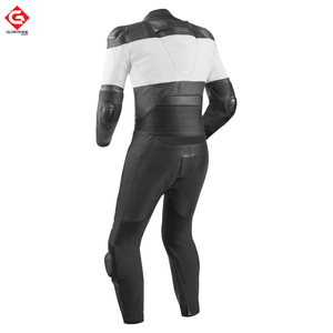 MOQ bajo 2024 hecho de cuero genuino Traje de moto Calidad Premium Grado A + Venta caliente Traje de cuero para carreras de motos - Product Image 3