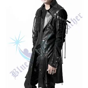 Blouson en cuir homme, style gothique, Steampunk, chinchilla, nouvelle Collection