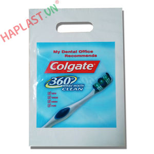 Sacs de shopping en LDPE recyclable découpés sur mesure de haute qualité, à soufflet latéral, en forme de rein, avec poignée thermoscellée - Product Image 3