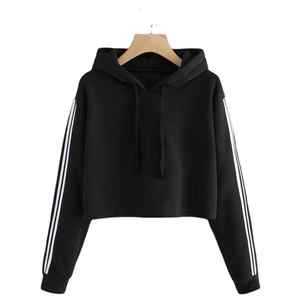 เสื้อฮู้ดครอปแขนยาวสำหรับผู้หญิง น้ำหนักเบา ใส่ได้ในฤดูหนาว สกรีนโลโก้ได้ตามต้องการ มีทุกขนาดและทุกสี ขายส่ง - Product Image 1