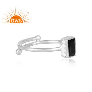 Anillo de Plata de Ley 925 con gemas espinales, joyería fina brillante - Product Image 3