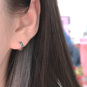 Pendientes de plata de ley 925 redondos de último diseño - Product Image 2