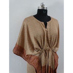 Kaftan เสื้อคลุมขนาดใหญ่สำหรับฤดูร้อน,เสื้อคลุมชุดเดรสผ้าไหมส่าหรีสไตล์วินเทจชุดนอนผ้าไหมรีไซเคิลชุดนอนเสื้อคลุมสำหรับเจ้าสาว - Product Image 3