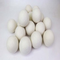 Boules de séchage pour linge Samyak 100% laine mérinos de Nouvelle-Zélande, faites à la main, en feutre blanc uni, modèle nouvelle génération SFB-0111