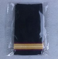 Épaulettes royales pour tunique, bande d'épaule en fil d'or, tresse française bouclée, 3 barrettes, curseurs de 10 mm, paire, équipement personnel