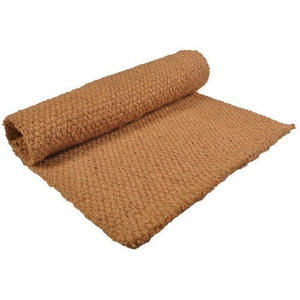 Tapis en fibre de coco naturelle indonésienne, antidérapant, imperméable, tissé, épais (0,6-1 pouce) Paillasson carré uni de couleur méditerranéenne pour hôtel et maison - Product Image 1