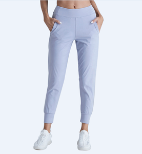 Ladies Custom Made Casual <b>Work</b> Tie <b>Elastic</b> Women <b>Trousers</b> for Female Plain Breathable Jogger Pants With Pockets on Wholesale - Product Image 4