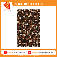 Tapis Shahkar – Vente d'usine – Qualité supérieure – Lot en gros – Marron chocolat – Jacquard en cuir – Réversible – Hauteur de poils moelleux – Style moderne – Toutes saisons