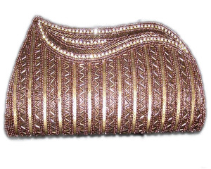 Lowellcraft Womens Evening <b>Clutch</b> Purse with Glitter Decoration Chain Strap Flap Closure up to 1L Capacity for Party & <b>Wedding</b> - Product Image 1