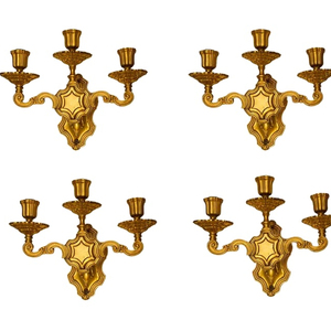 Caldwell Gilt Metal Three <b>Light</b> <b>Sconces</b> - Product Image 1