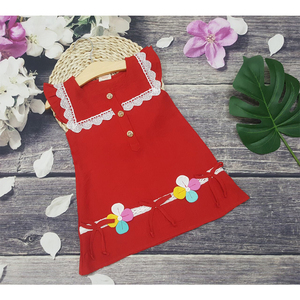 Vestido de verano para niñas, Top con falda, vestido de niña estampado para exportación a granel - Product Image 2