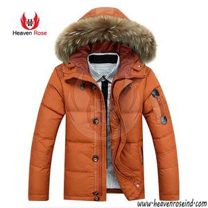 Chaqueta de plumón para hombre, abrigo grueso y cálido de piel de Color sólido con capucha, informal, a la moda - Product Image 4