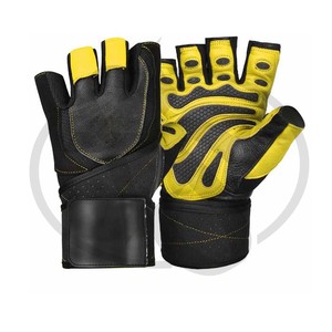 Guantes de gimnasio de levantamiento de pesas con diseño y logotipo personalizado, guantes de entrenamiento físico para hombres - Product Image 4