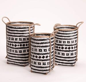 Set 3 Real Natural Bamboo Home Storage <b>Baskets</b> Good Selling Woven Laundry <b>Hamper</b> Daily Style Vietnam Wholesale King Craft Viet - Product Image 2